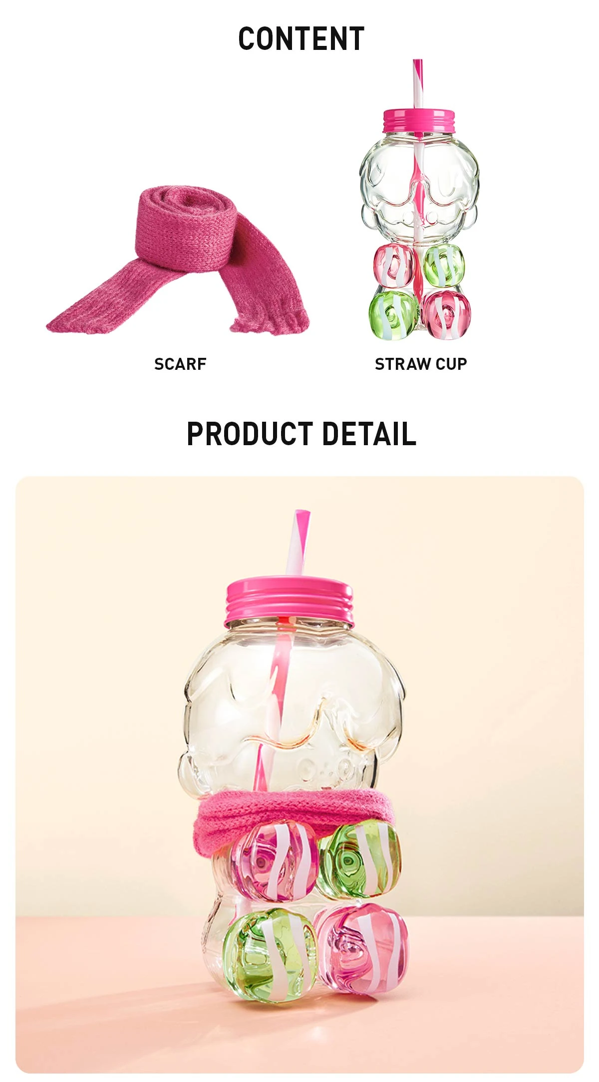 PINO JELLY Make A Wish Series-Straw Cup 5 PINO JELLY Make A Wish Series-Straw Cup - Image 5