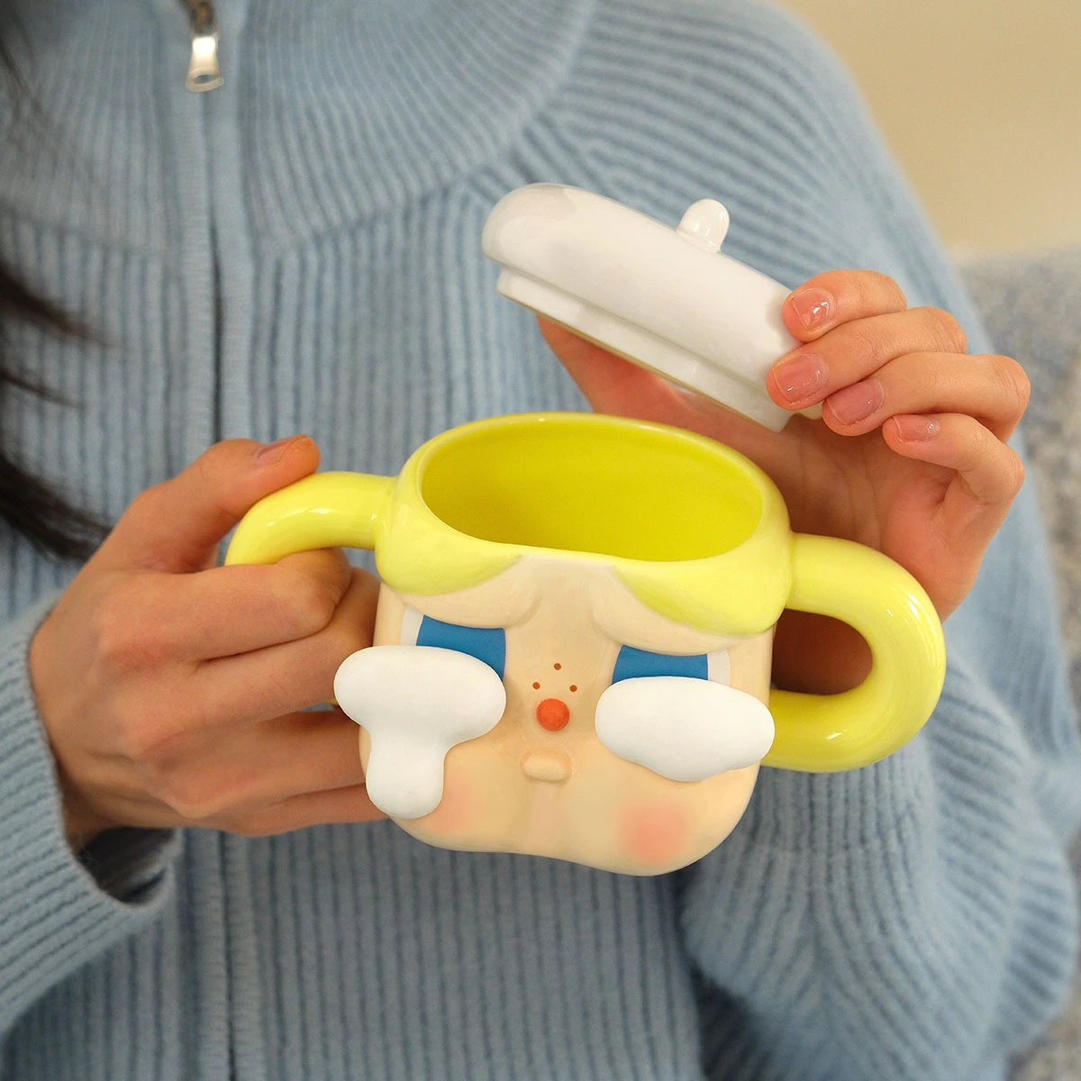 CRYBABY Sad Club Series-Ceramic Cup (Golden) 2 CRYBABY Sad Club Series-Ceramic Cup (Golden) - Image 2