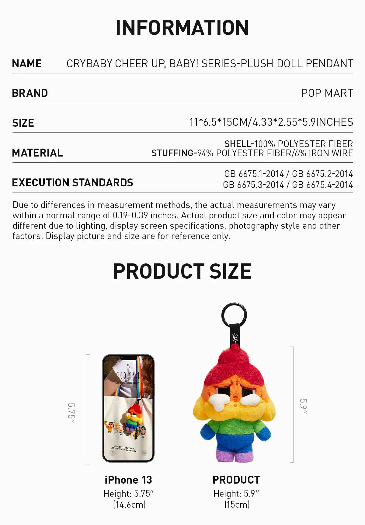 CRYBABY CHEER UP, BABY! SERIES-Plush Doll Pendant 6 CRYBABY CHEER UP, BABY! SERIES-Plush Doll Pendant - Image 6