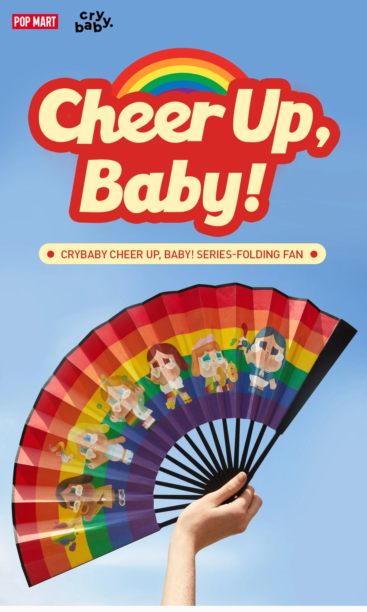 CRYBABY CHEER UP, BABY! SERIES-Folding Fan 6 CRYBABY CHEER UP, BABY! SERIES-Folding Fan - Image 6