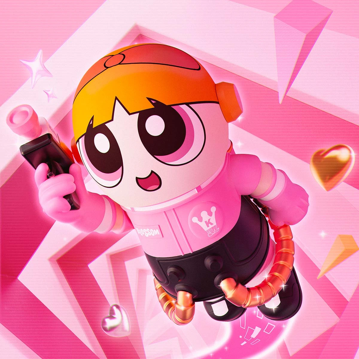 MEGA SPACE MOLLY 400%+100% THE POWERPUFF GIRLS-Blossom 6 MEGA SPACE MOLLY 400%+100% THE POWERPUFF GIRLS-Blossom - Image 6