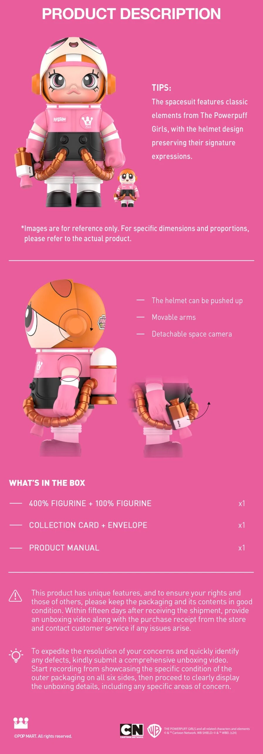 MEGA SPACE MOLLY 400%+100% THE POWERPUFF GIRLS-Blossom 10 MEGA SPACE MOLLY 400%+100% THE POWERPUFF GIRLS-Blossom - Image 10