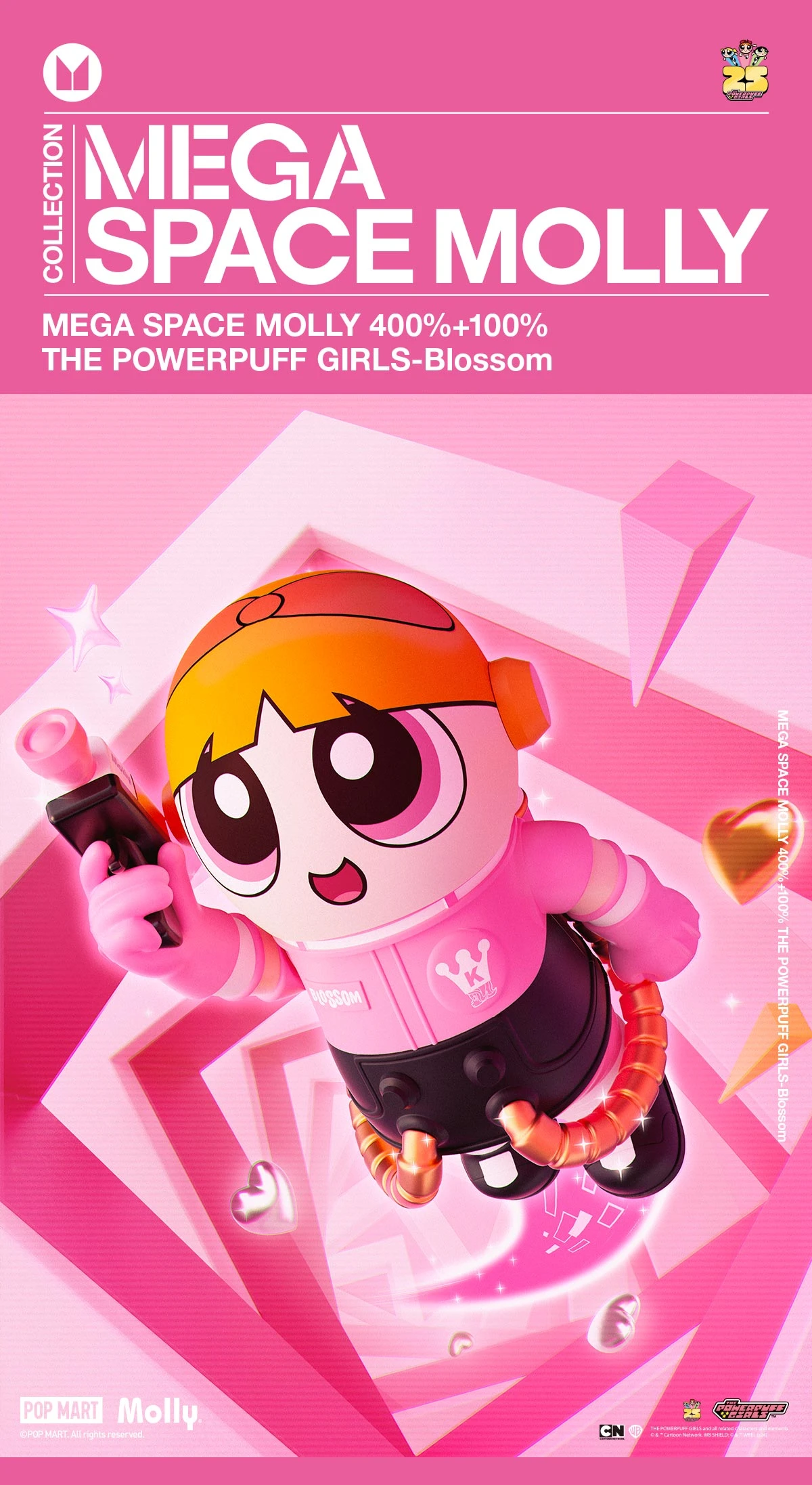 MEGA SPACE MOLLY 400%+100% THE POWERPUFF GIRLS-Blossom 7 MEGA SPACE MOLLY 400%+100% THE POWERPUFF GIRLS-Blossom - Image 7