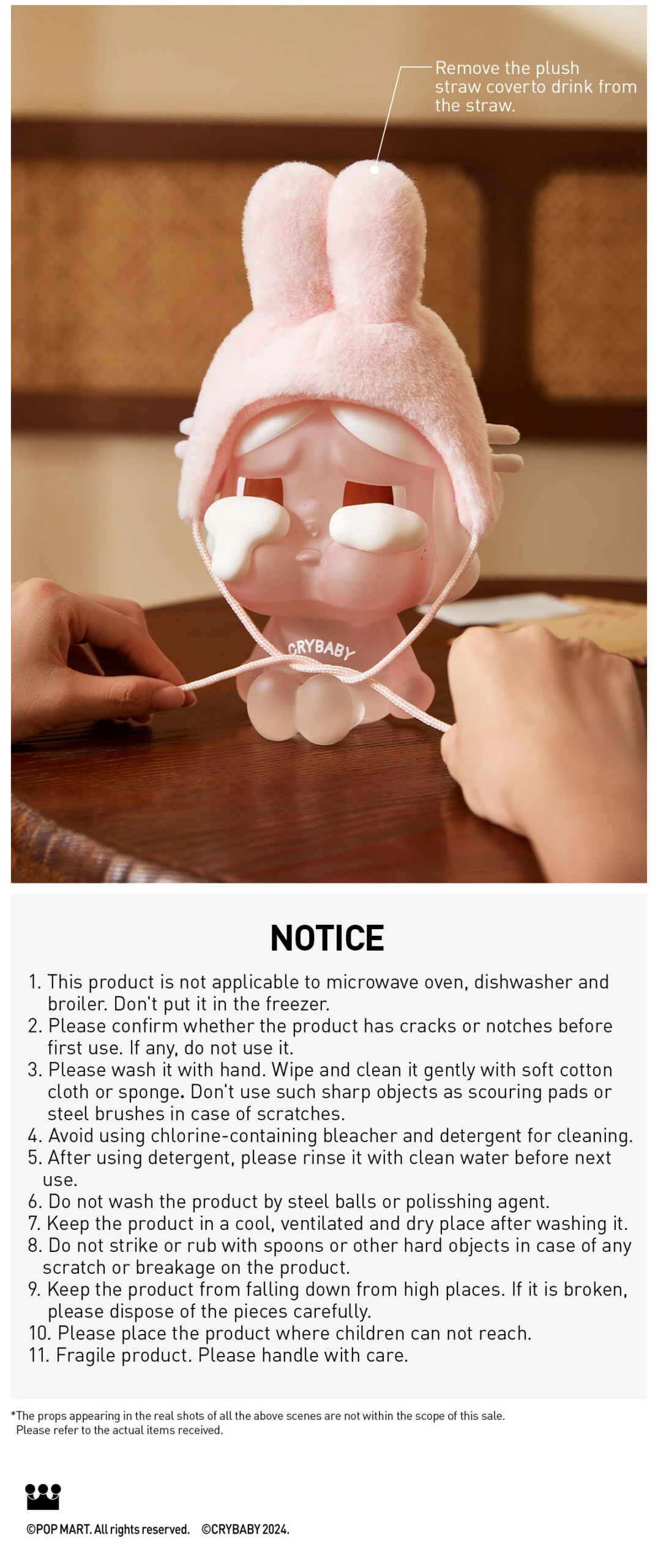 CRYBABY Crying Again Series-Plush Straw Cup (I'LL GIVE YOU ALL MY LOVE) 10 CRYBABY Crying Again Series-Plush Straw Cup (I'LL GIVE YOU ALL MY LOVE) - Image 10