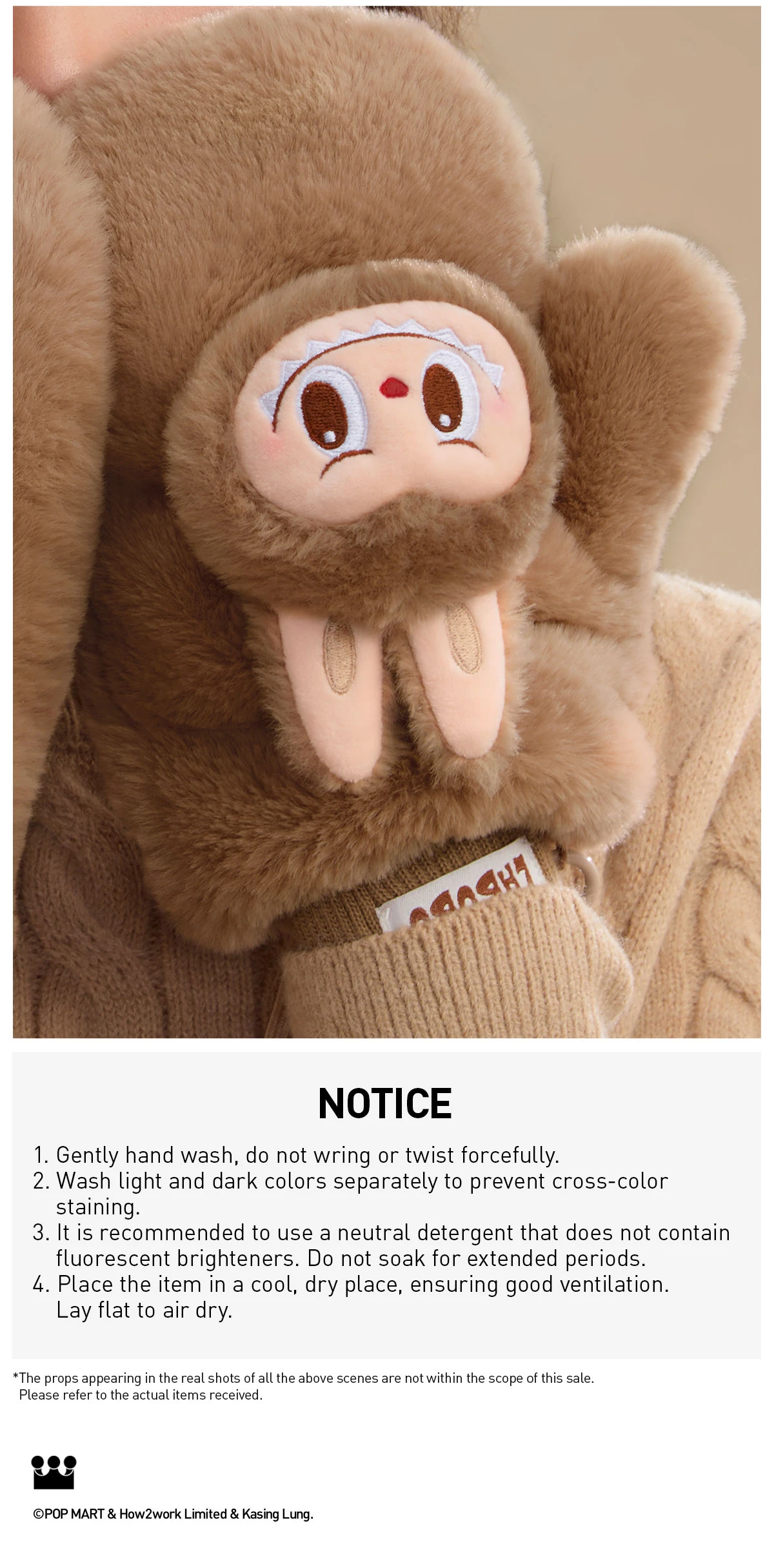 Warm Fluffy Holiday Series- LABUBU Plush Gloves 7 Warm Fluffy Holiday Series- LABUBU Plush Gloves - Image 7