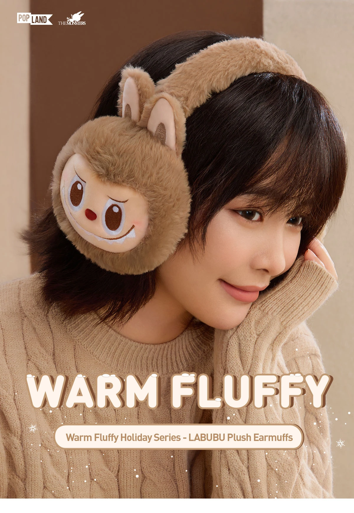 Warm Fluffy Holiday Series- LABUBU Plush Earmuffs 4 Warm Fluffy Holiday Series- LABUBU Plush Earmuffs - Image 4