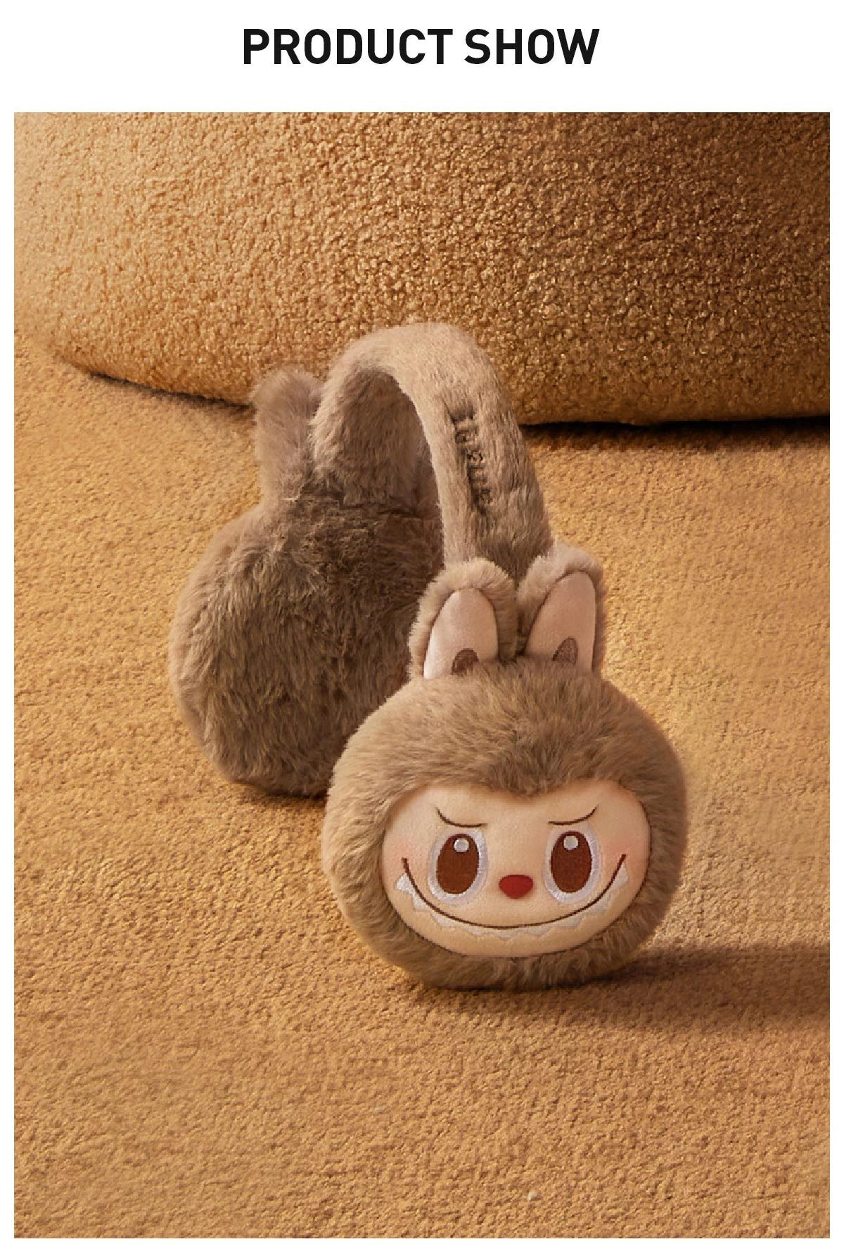 Warm Fluffy Holiday Series- LABUBU Plush Earmuffs 6 Warm Fluffy Holiday Series- LABUBU Plush Earmuffs - Image 6