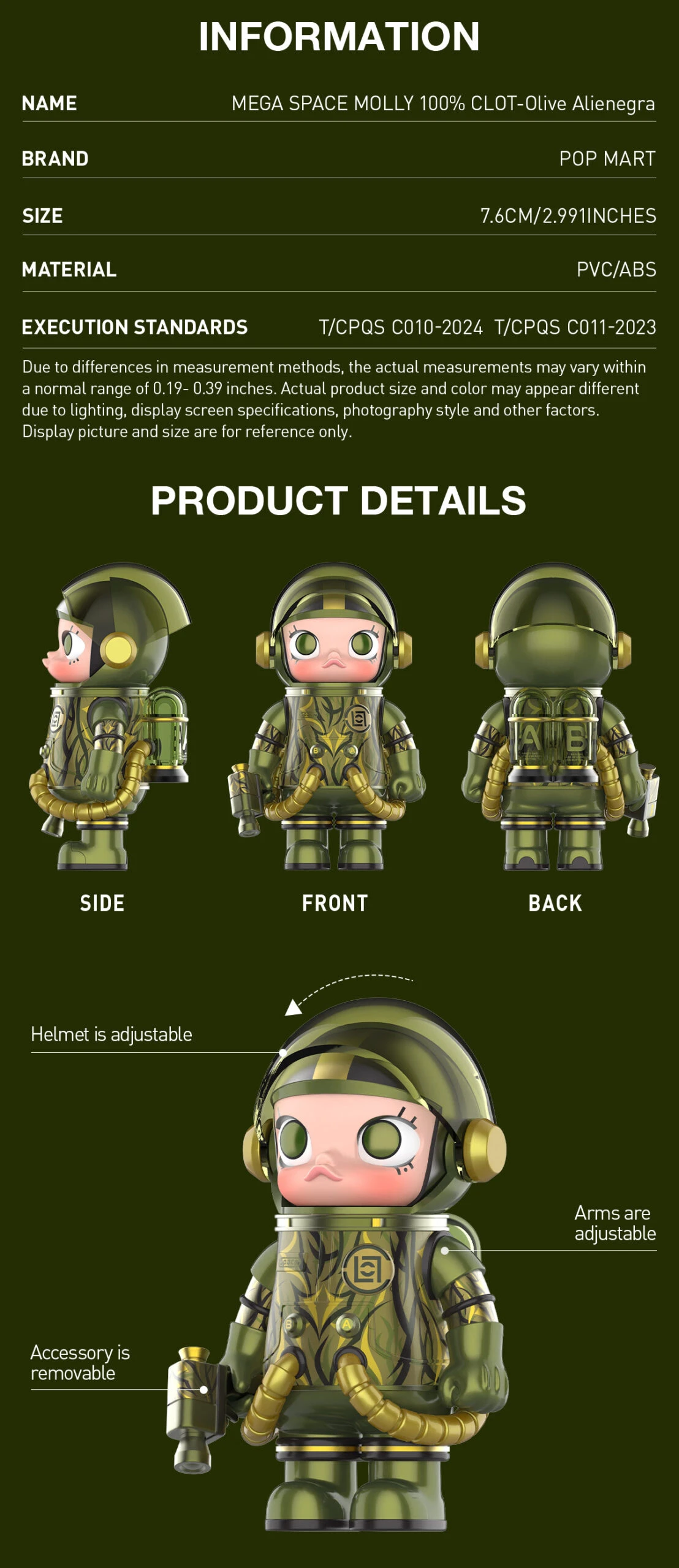 MEGA SPACE MOLLY 100% CLOT-Olive Alienegra 8 MEGA SPACE MOLLY 100% CLOT-Olive Alienegra - Image 8