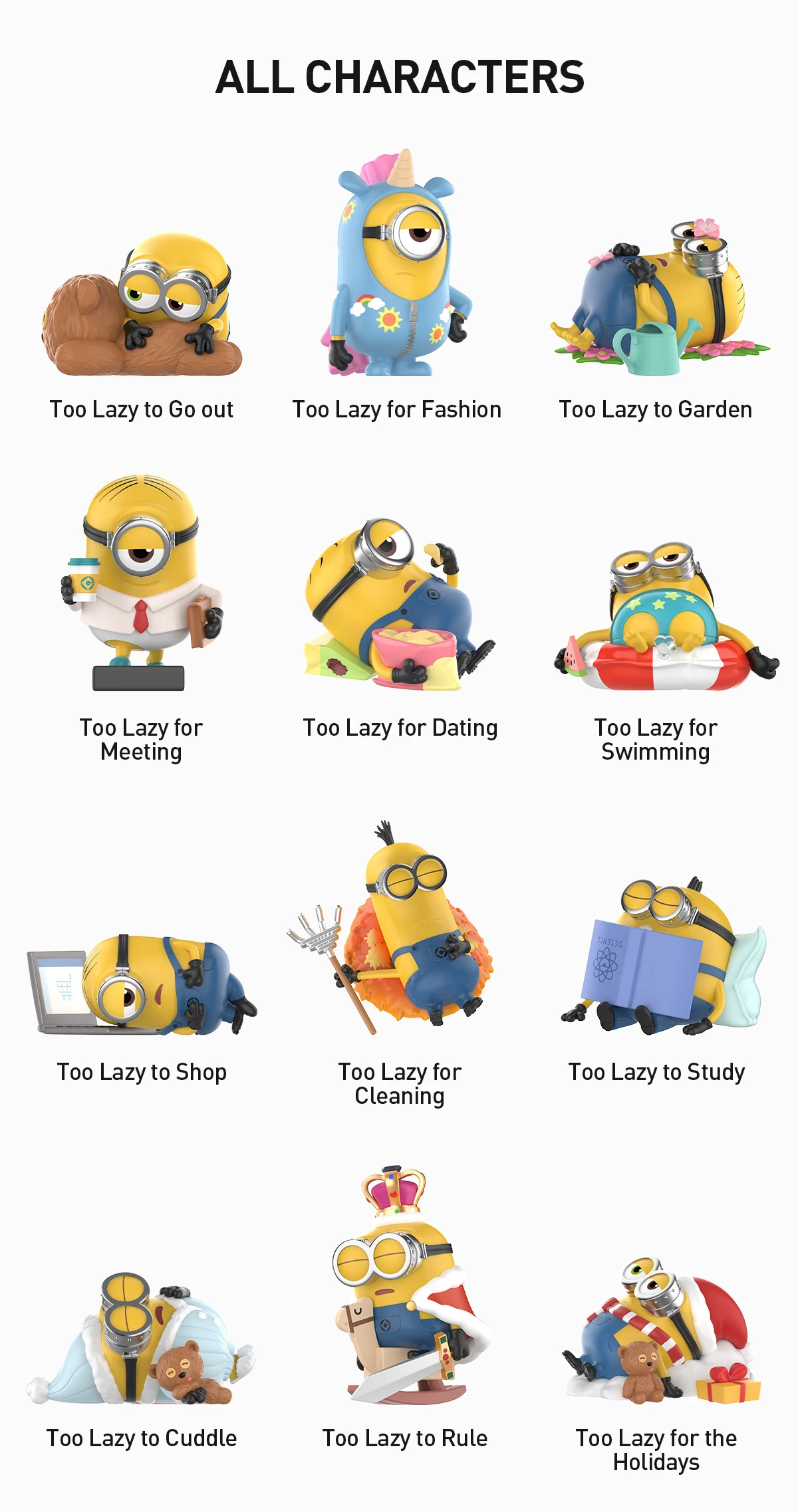 Minions Lazy Every Day Series Figures 18 Minions Lazy Every Day Series Figures - Image 18