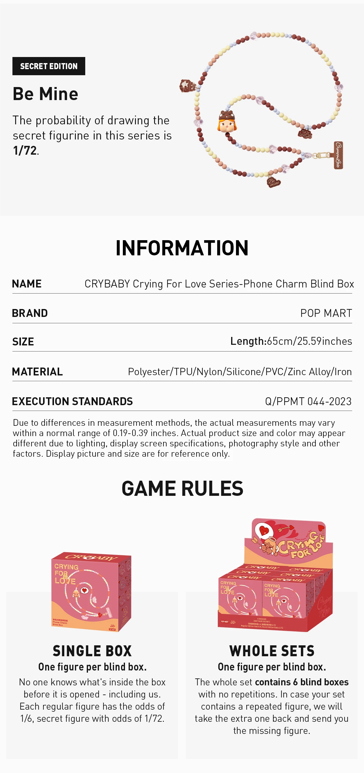 CRYBABY Crying For Love Series-Phone Charm Blind Box 14 CRYBABY Crying For Love Series-Phone Charm Blind Box - Image 14