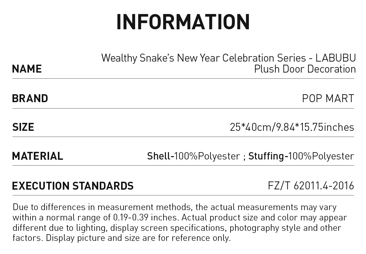 Wealthy Snake's New Year Celebration Series-LABUBU Plush Door Decoration 8 Wealthy Snake's New Year Celebration Series-LABUBU Plush Door Decoration - Image 8