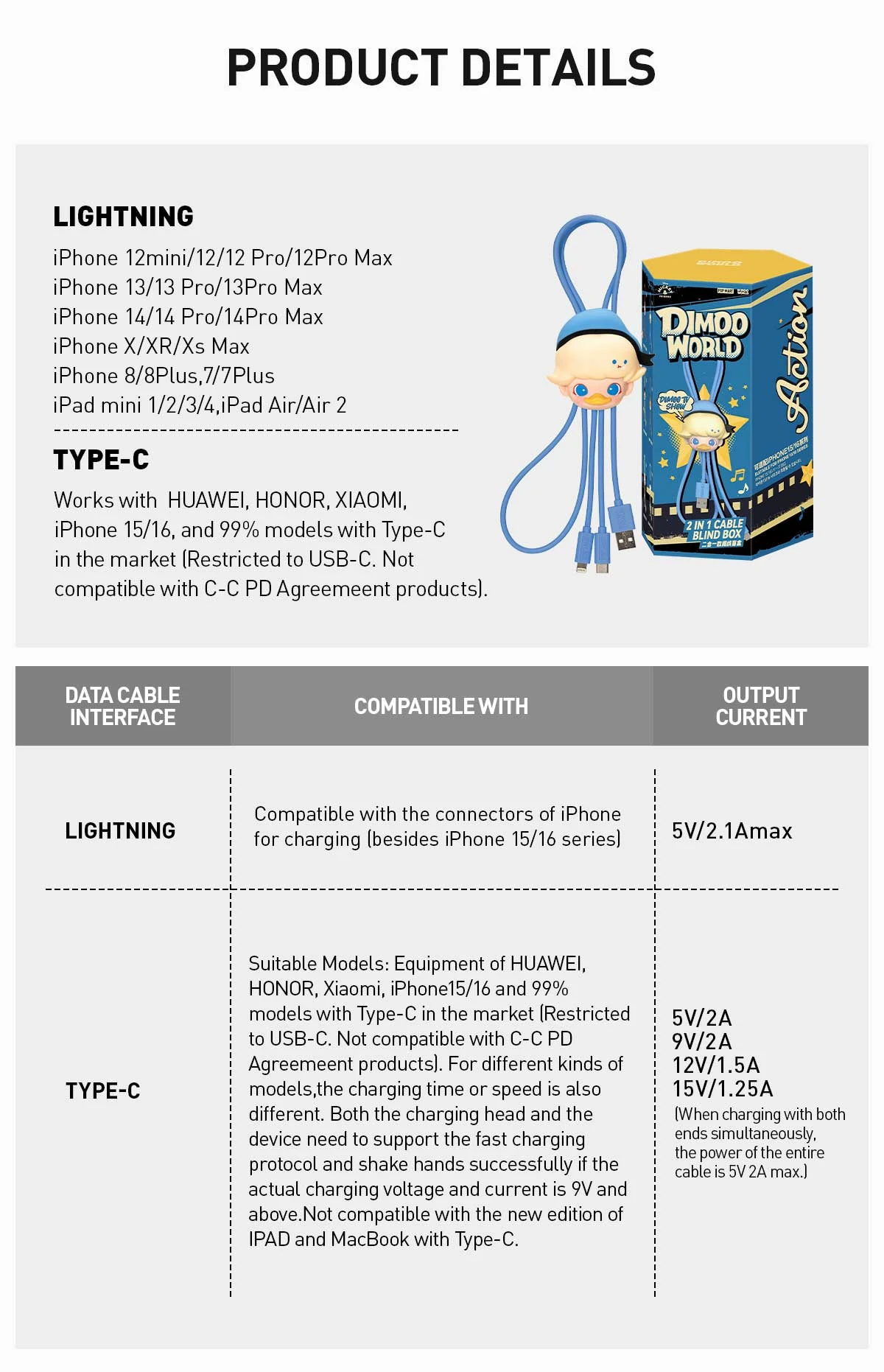 DIMOO WORLD × DISNEY Series-2 In 1 Cable Blind Box 18 DIMOO WORLD × DISNEY Series-2 In 1 Cable Blind Box - Image 18