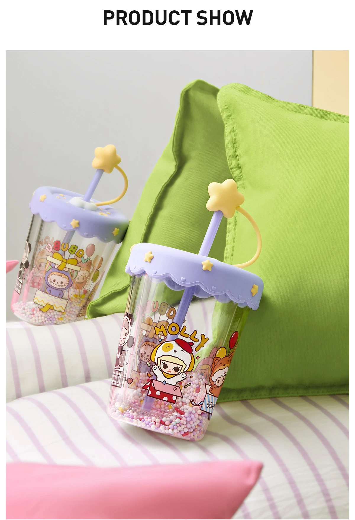 POP BEAN Pajama Party Double Layered Shaking Straw Cup 6 POP BEAN Pajama Party Double Layered Shaking Straw Cup - Image 6