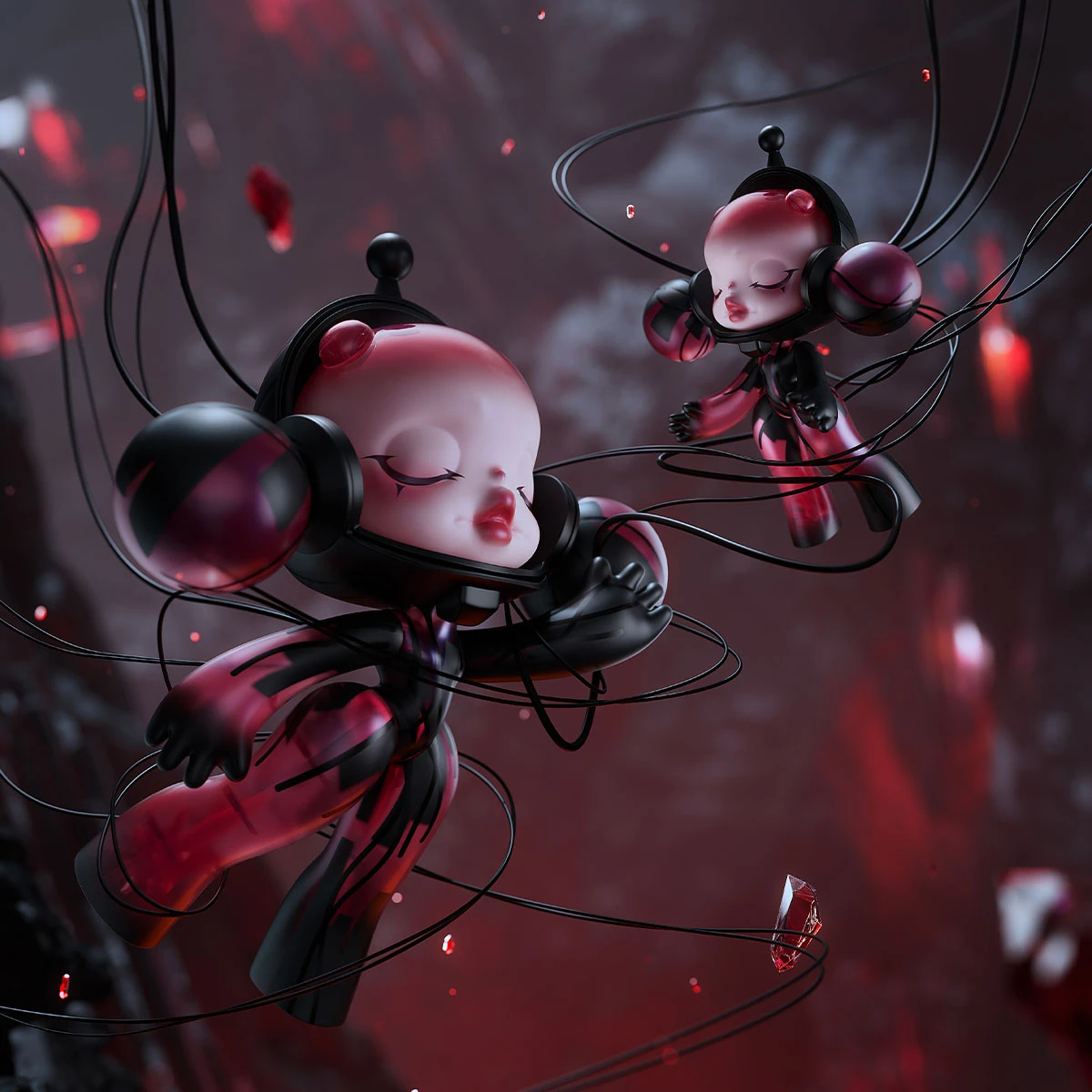 MEGA α SKULLPANDA 400% Red Crystal 3 MEGA α SKULLPANDA 400% Red Crystal - Image 3