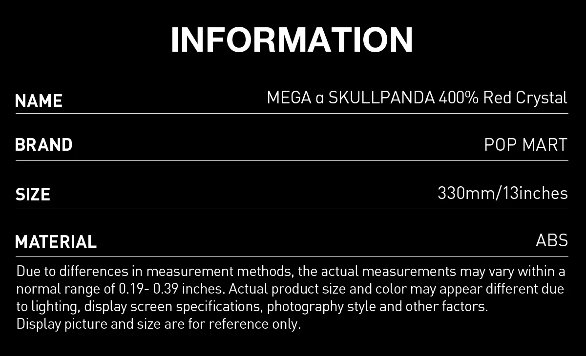 MEGA α SKULLPANDA 400% Red Crystal 6 MEGA α SKULLPANDA 400% Red Crystal - Image 6