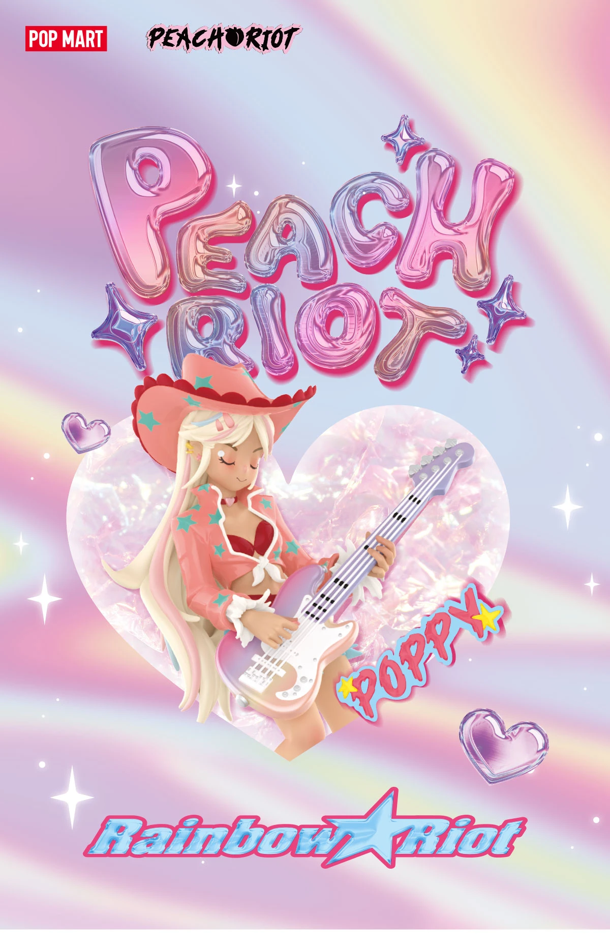 Peach Riot Rainbow Riot Figurine-Poppy 4 Peach Riot Rainbow Riot Figurine-Poppy - Image 4