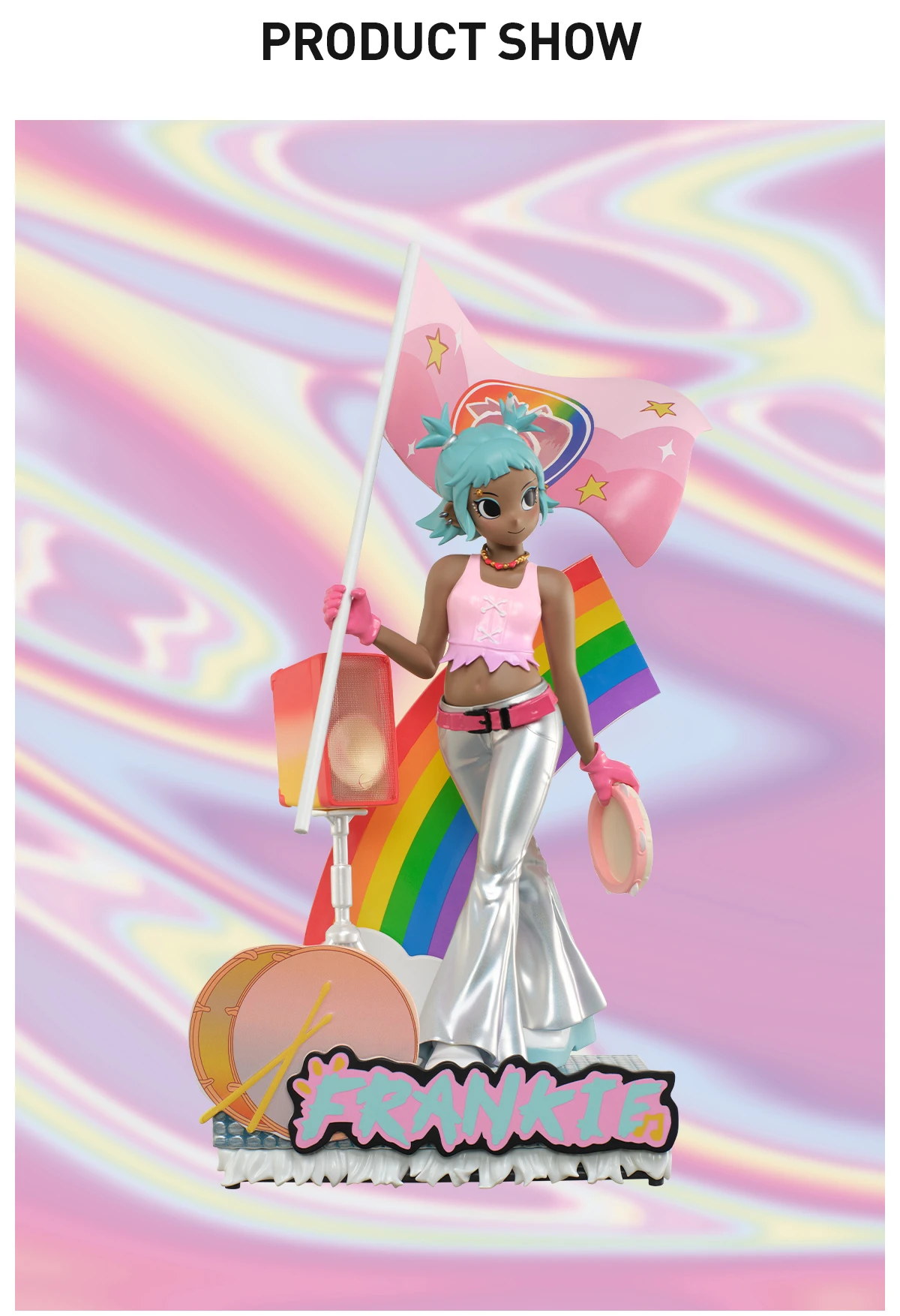 Peach Riot Rainbow Riot Figurine-Frankie 7 Peach Riot Rainbow Riot Figurine-Frankie - Image 7