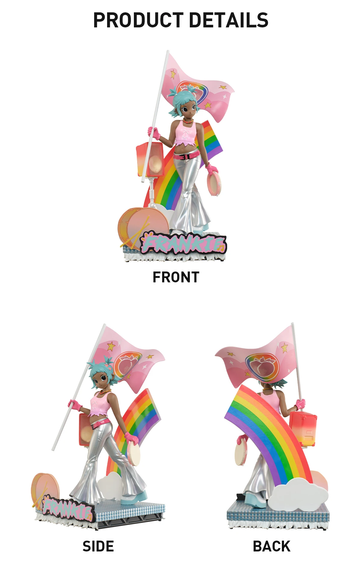 Peach Riot Rainbow Riot Figurine-Frankie 5 Peach Riot Rainbow Riot Figurine-Frankie - Image 5