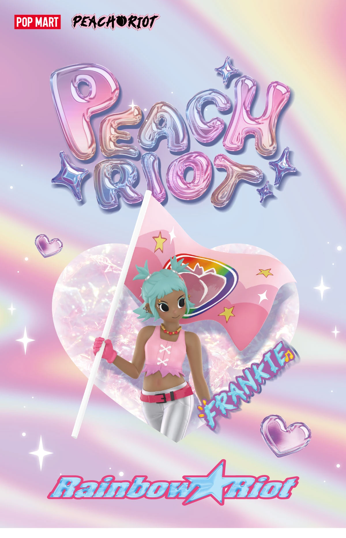 Peach Riot Rainbow Riot Figurine-Frankie 4 Peach Riot Rainbow Riot Figurine-Frankie - Image 4