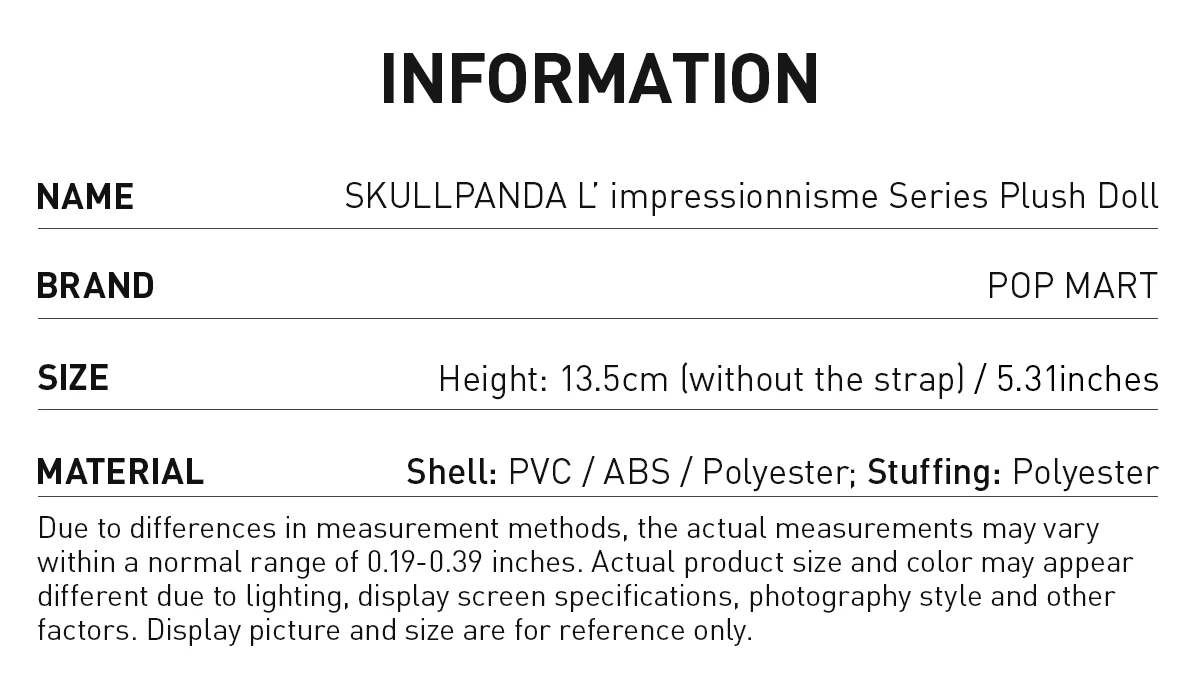 θSKULLPANDA L'impressionnisme Series Plush Doll 14 θSKULLPANDA L'impressionnisme Series Plush Doll - Image 14