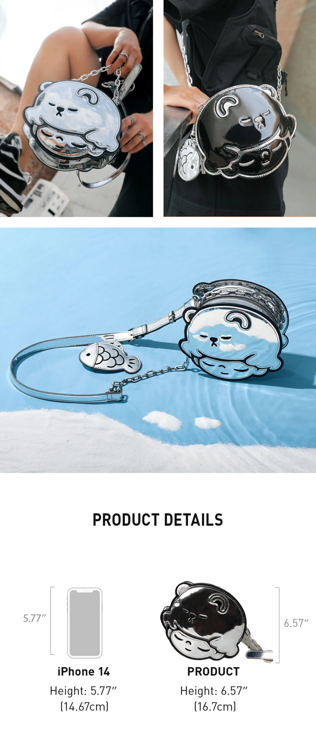 DIMOO Aquarium Series-Messenger Bag(Polar Bear) 5 DIMOO Aquarium Series-Messenger Bag(Polar Bear) - Image 5