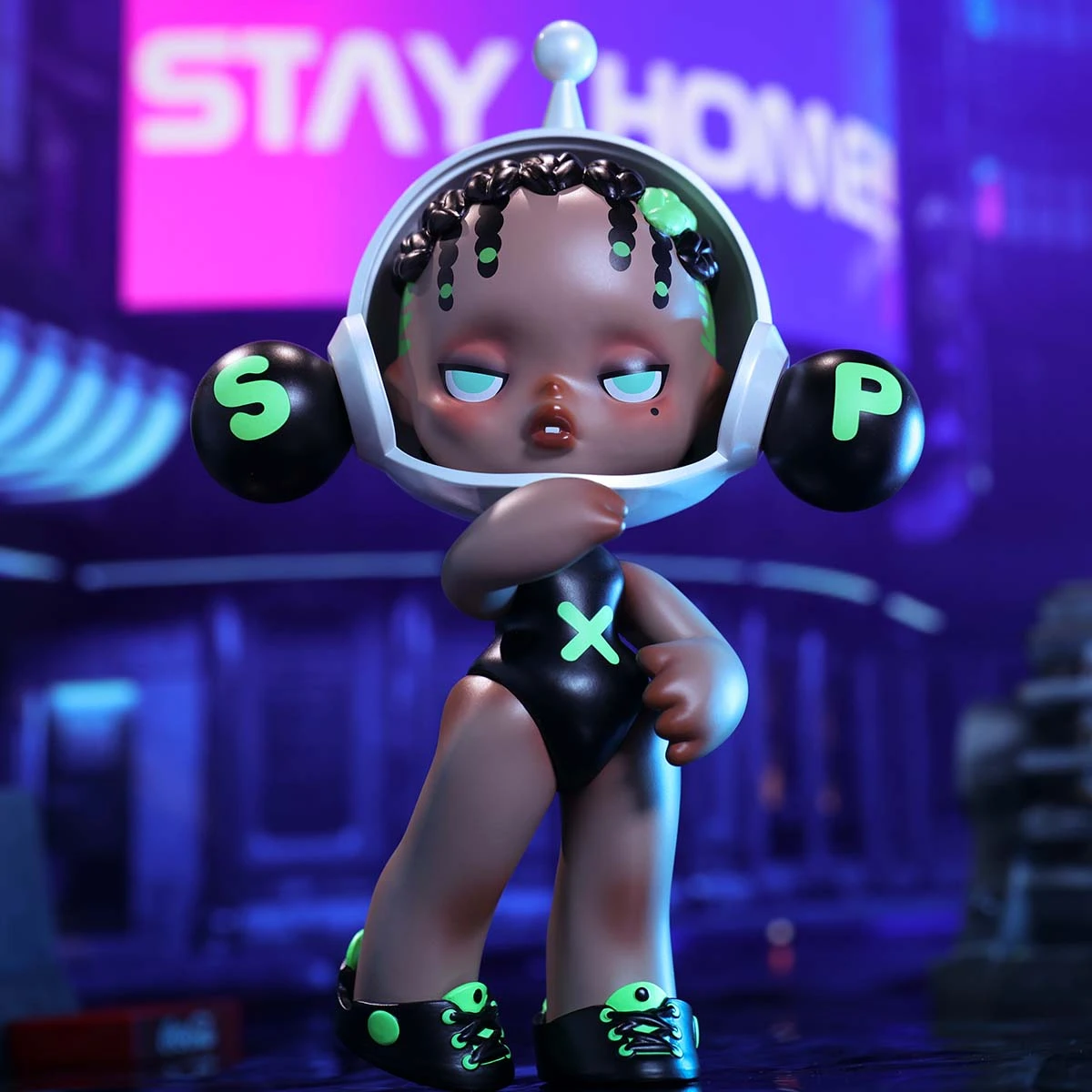 SKULLPANDA OOTD The Wild Green Figurine 6 SKULLPANDA OOTD The Wild Green Figurine - Image 6