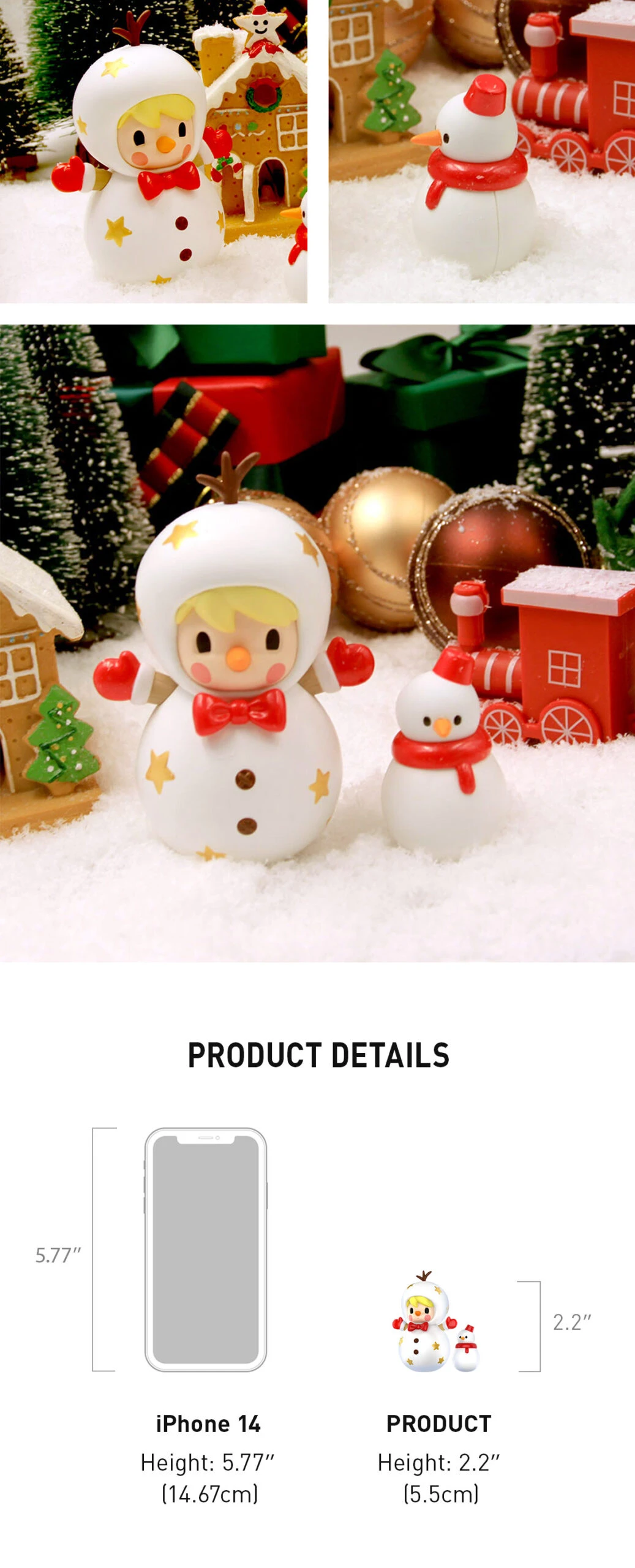 Sweet Bean Snowman Figurine 5 Sweet Bean Snowman Figurine - Image 5